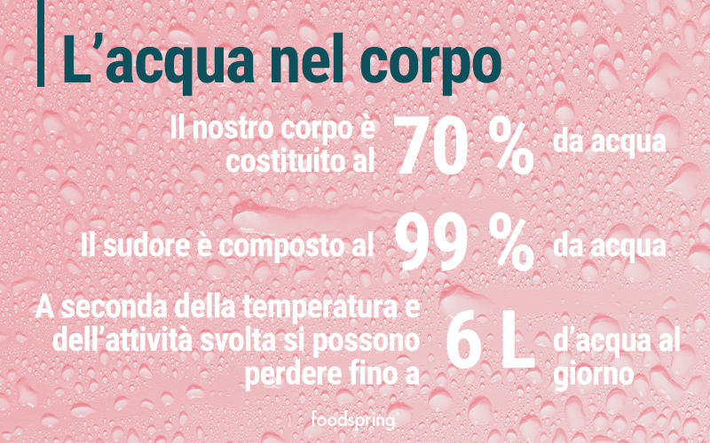 infografica: acqua nel corpo