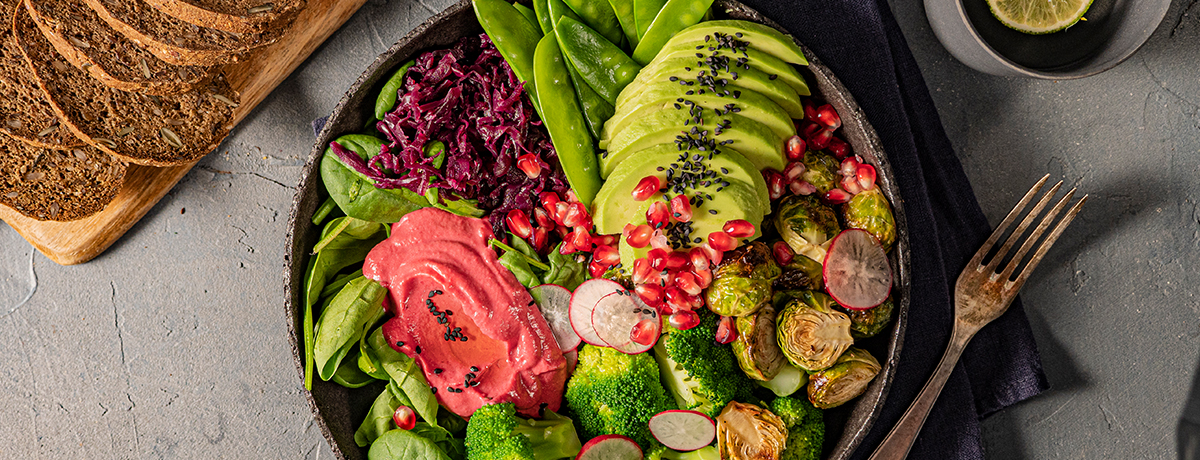 Notre conseil Salade d’automne avec vinaigrette verte au tahini