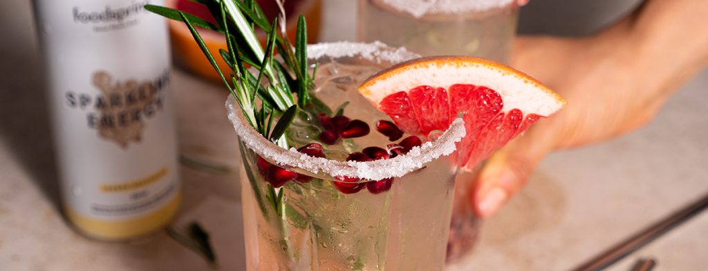 Alcoholvrije cocktail met grapefruit
