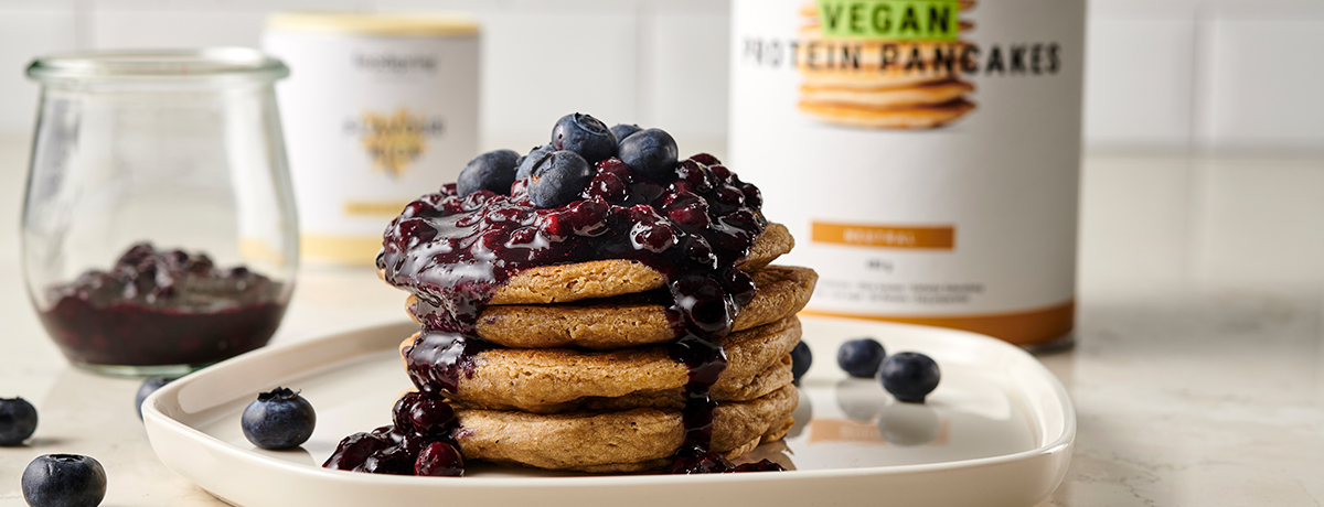 vegane Blueberry Pancakes