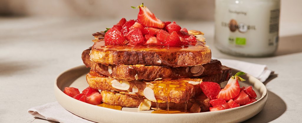 French Toast proteico alle fragole