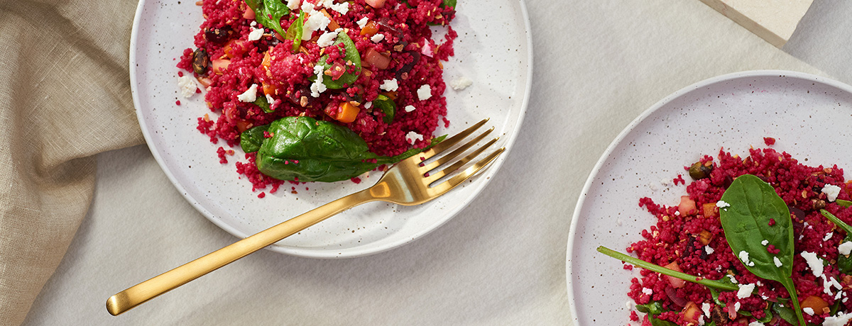 Salade de couscous rose