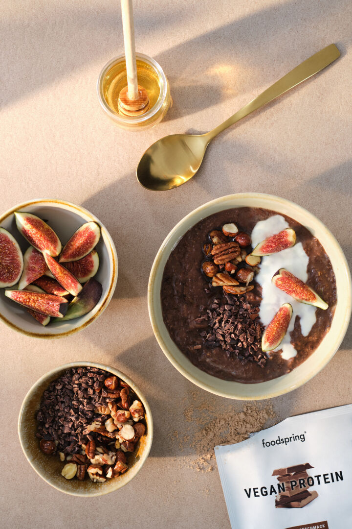 Chocolate Protein Porridge With Figs 2 Of Your 5 A Day