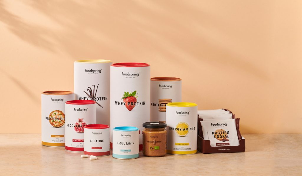 foodspring products grouped together as Chirstmas gifts