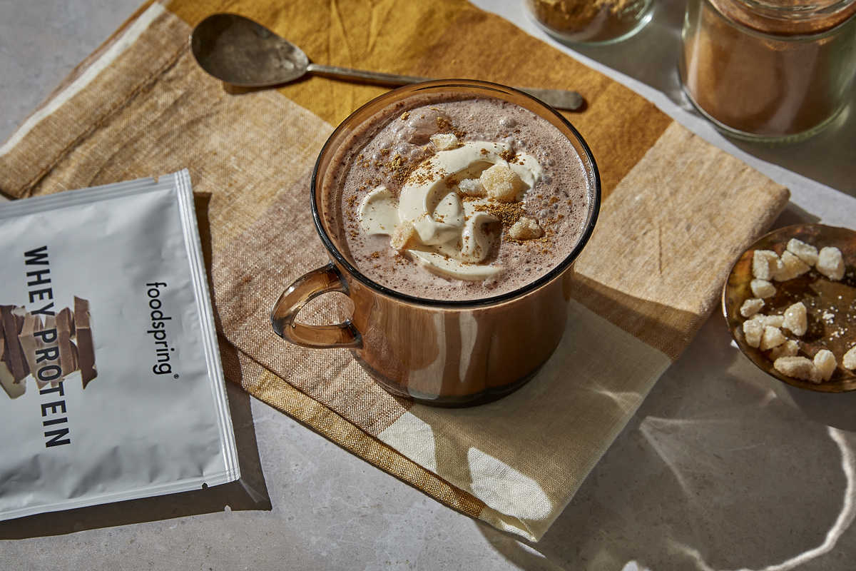 gingerbread protein hot chocolate