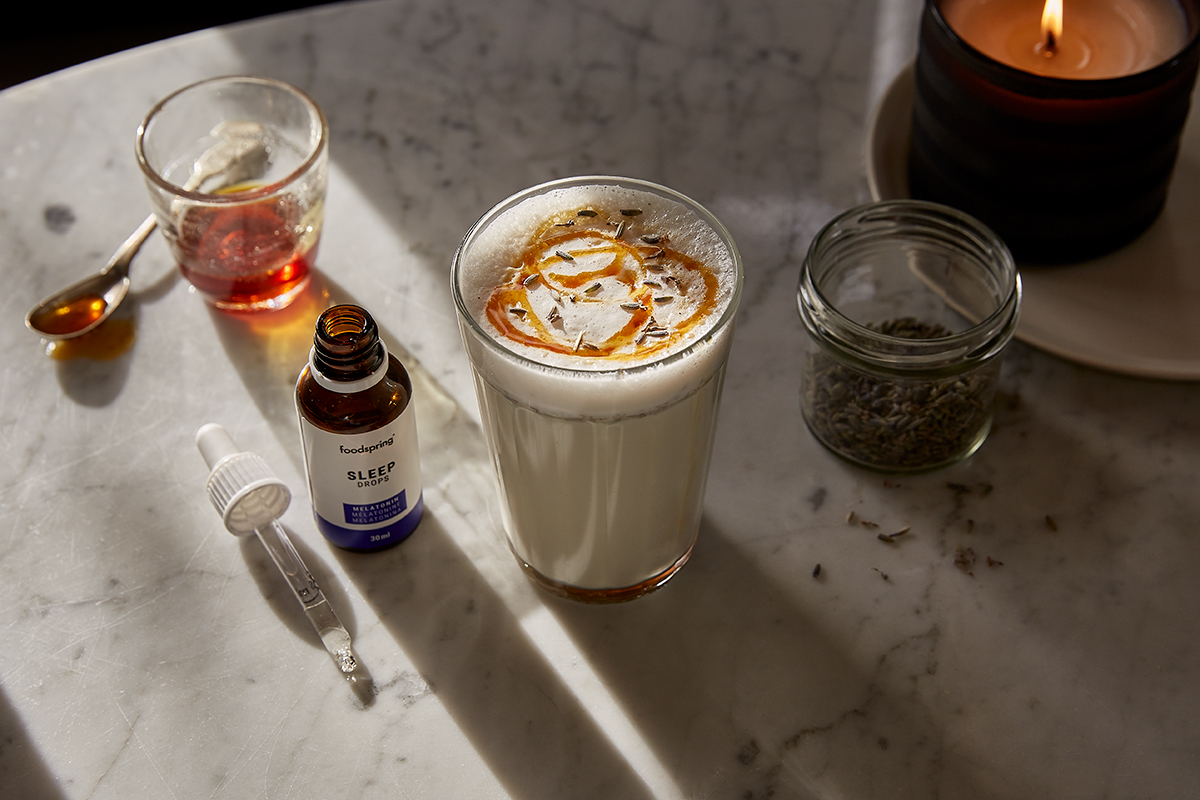 warm maple lavender milk